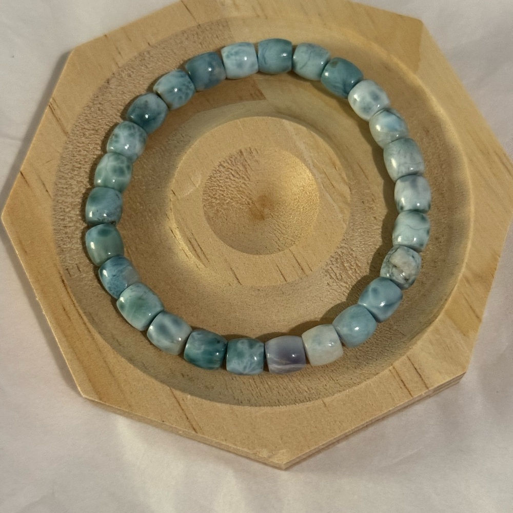 Beautiful Larimar Beaded Bracelet - Picture 4 of 7